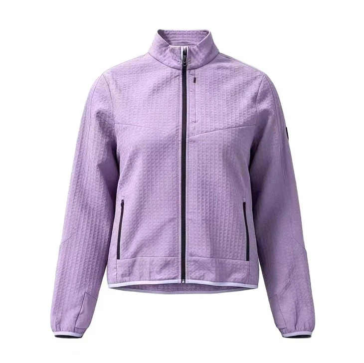Eangach Waffle na mBan Cniotálfaidh Iomlán-Zip Stretch Jacket