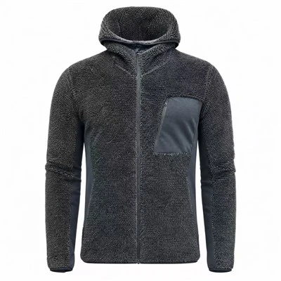 Men's Two‑Tone High‑Pile Outdoor Hooded Jacket best